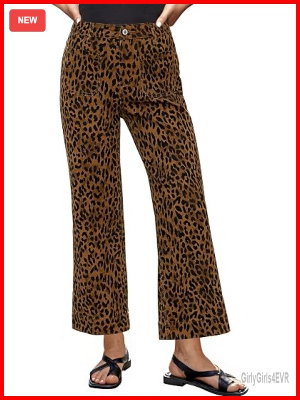 Wide Leg High Waisted Flare Jeans with Patch Pockets